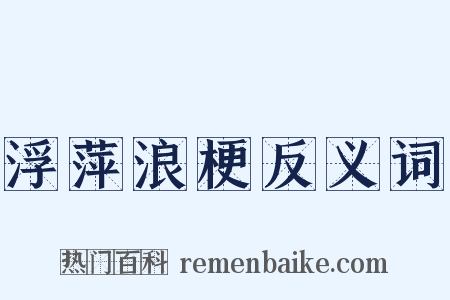 浮萍浪梗反义词是什么意思的图片